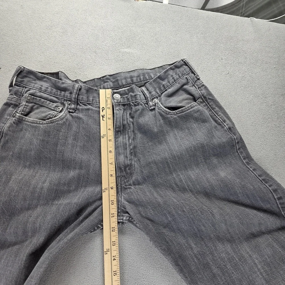 Levis 569 Jeans Mens Gray Charcoal Wash Relaxed Straight Zip Fly Fits 34x28
